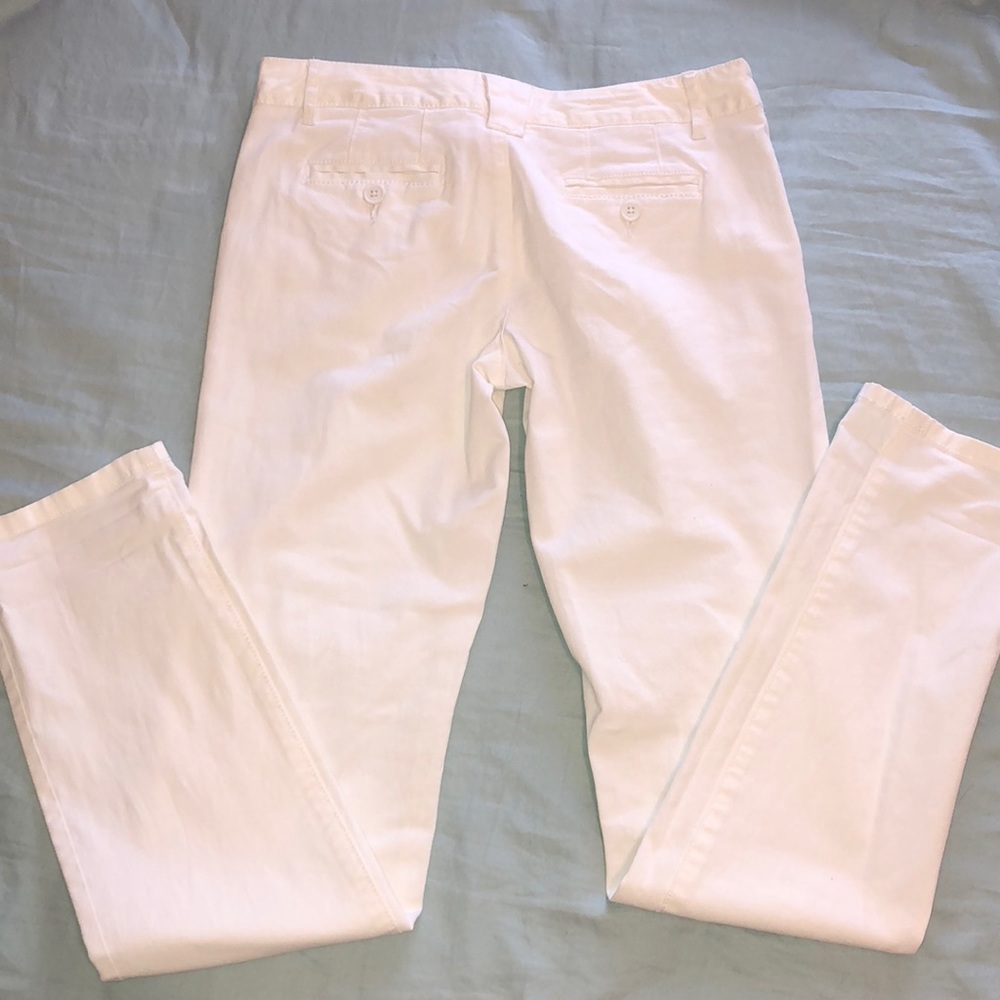 White fitted straight jeans - Picture 3 of 4